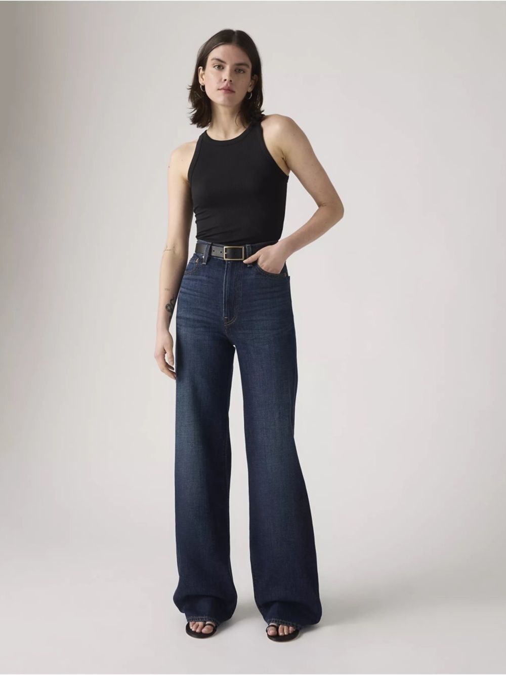 LEVI’s RIBCAGE WIDE-LEG LINEN+ DENIM WOMEN'S JEANS